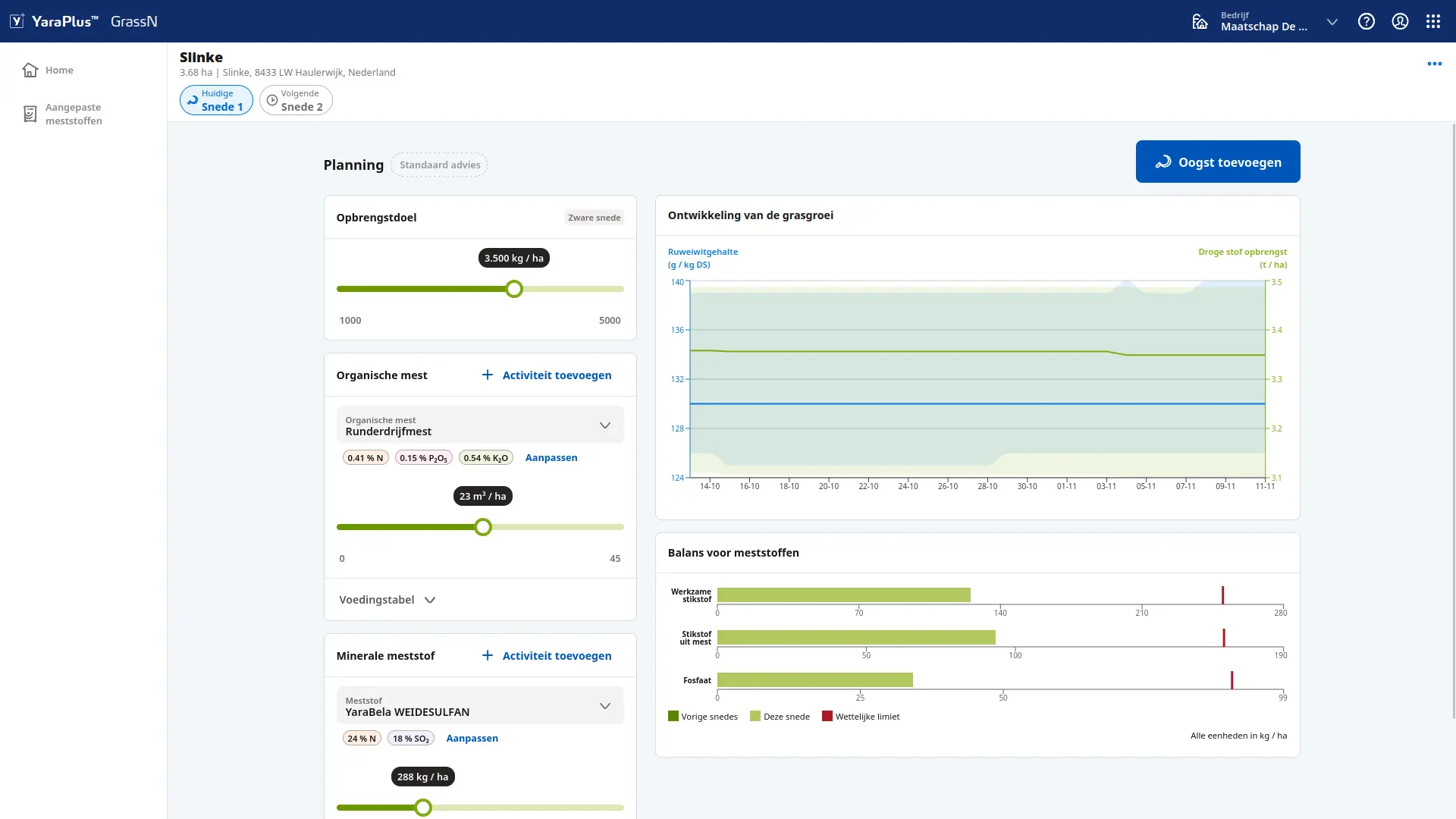 YaraPlus GrassN precisielandbouw app
